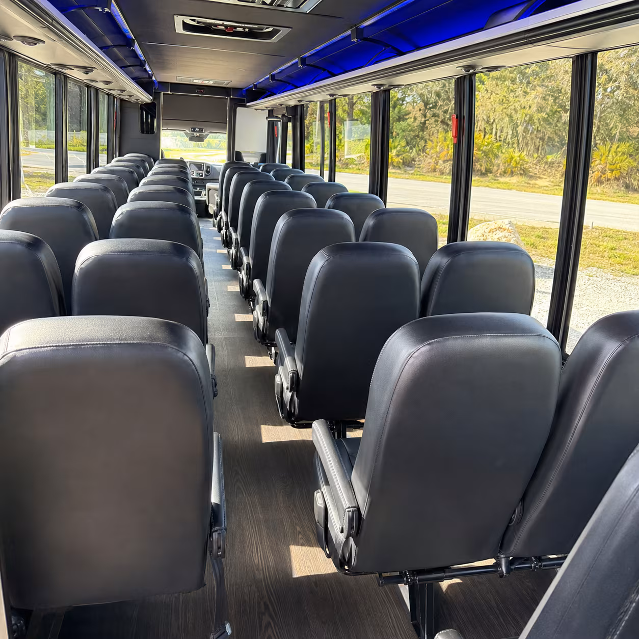 28 passenger minibus interior