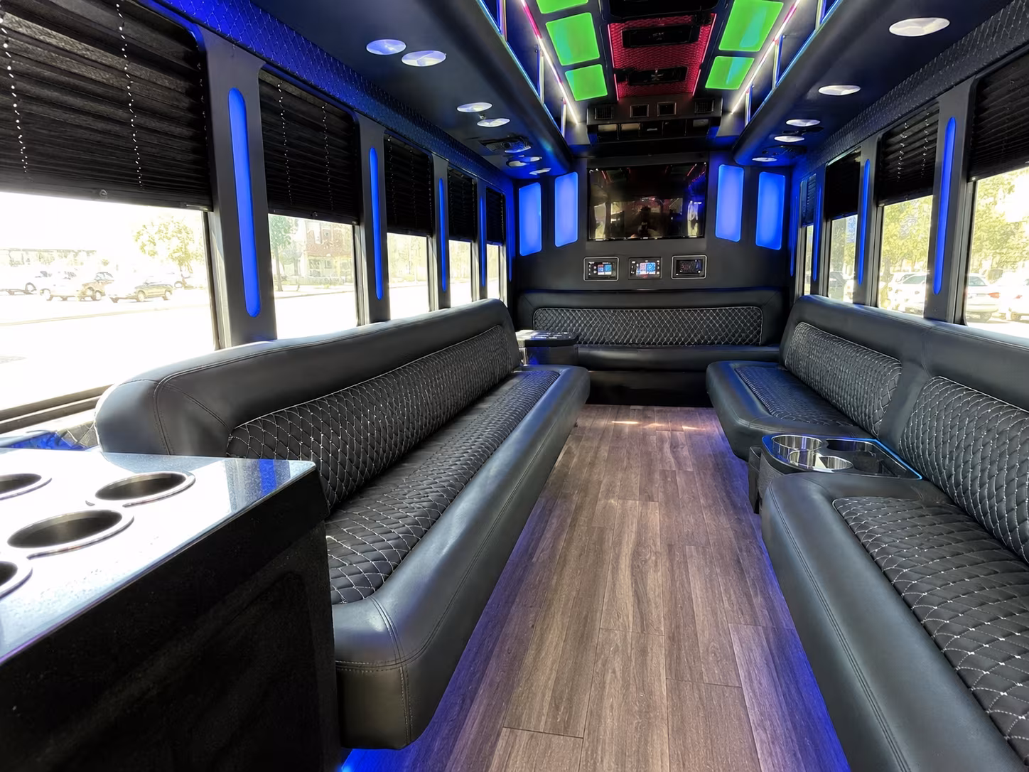 boise 15 passenger party bus inside