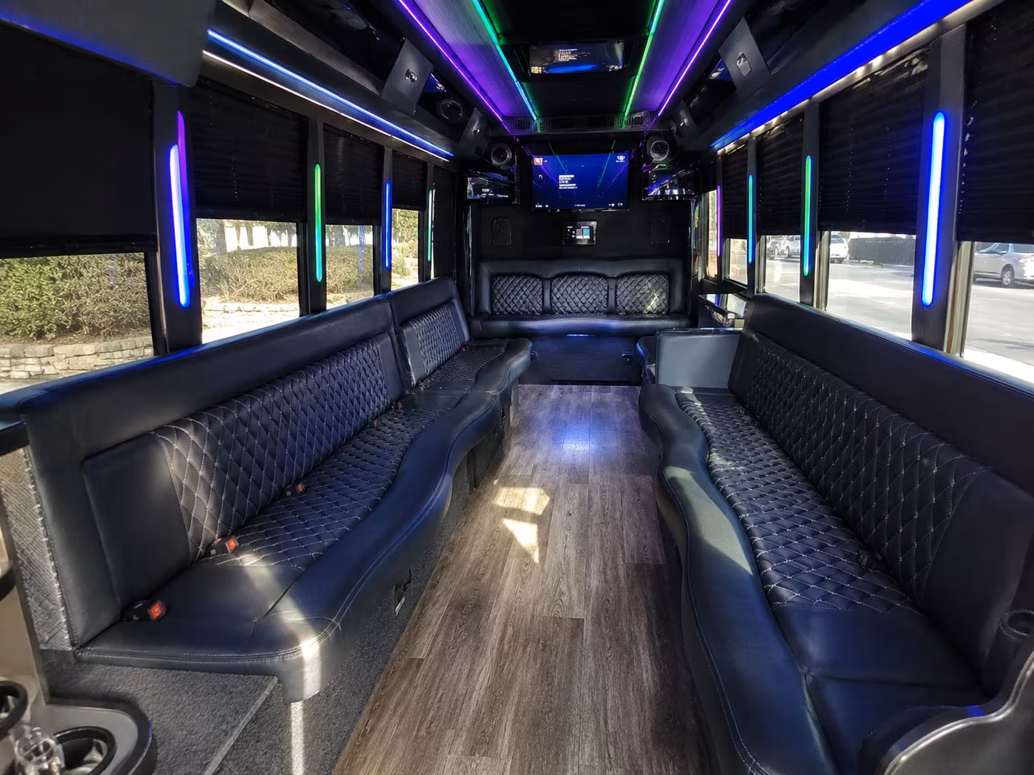 boise 15 passenger party bus interior