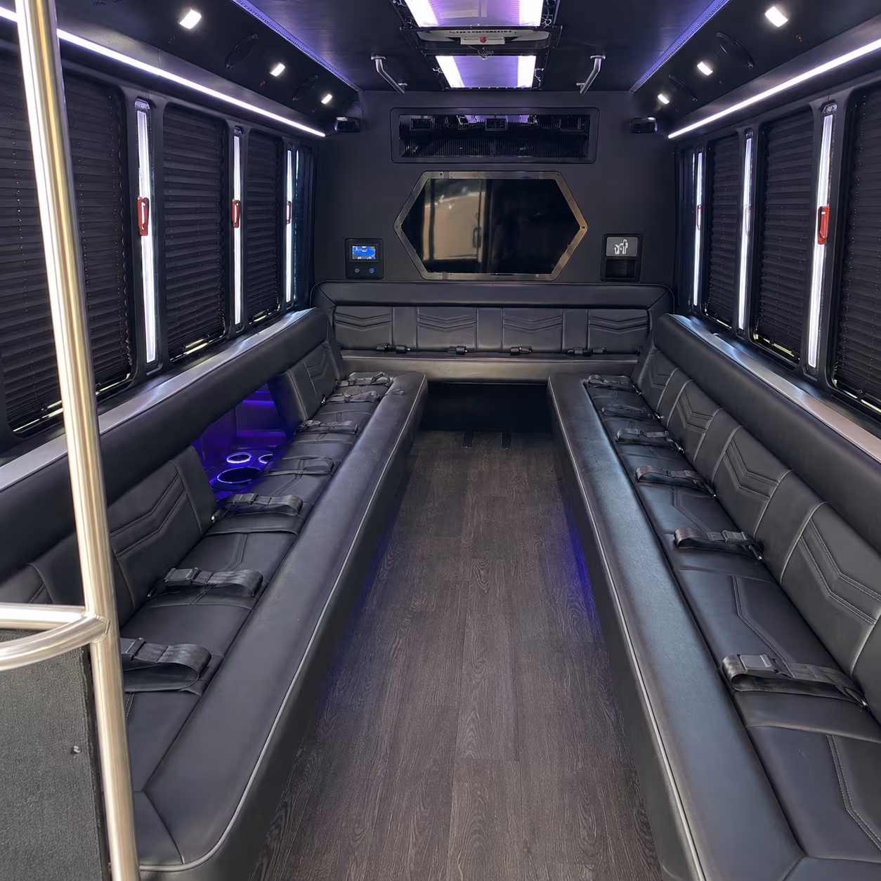boise 18 passenger party bus interior