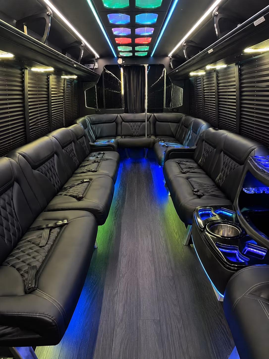 boise 20 passenger party bus interior