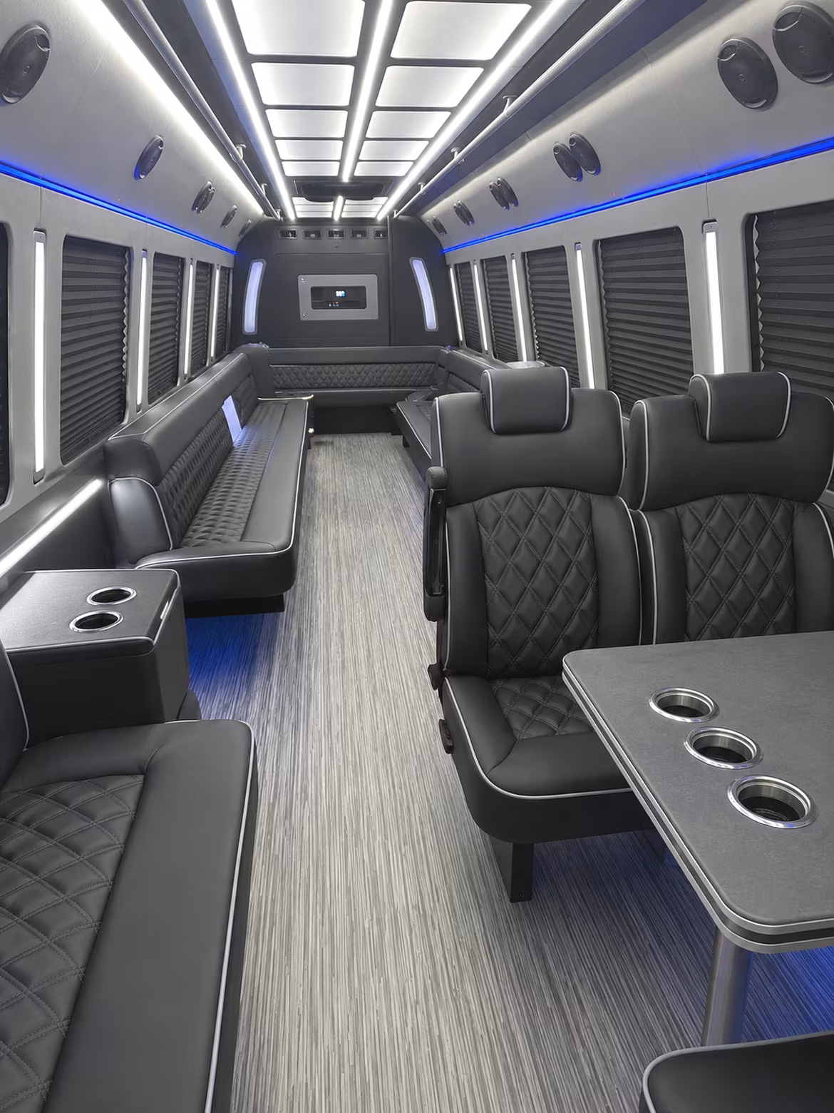 boise 25 passenger party bus inside