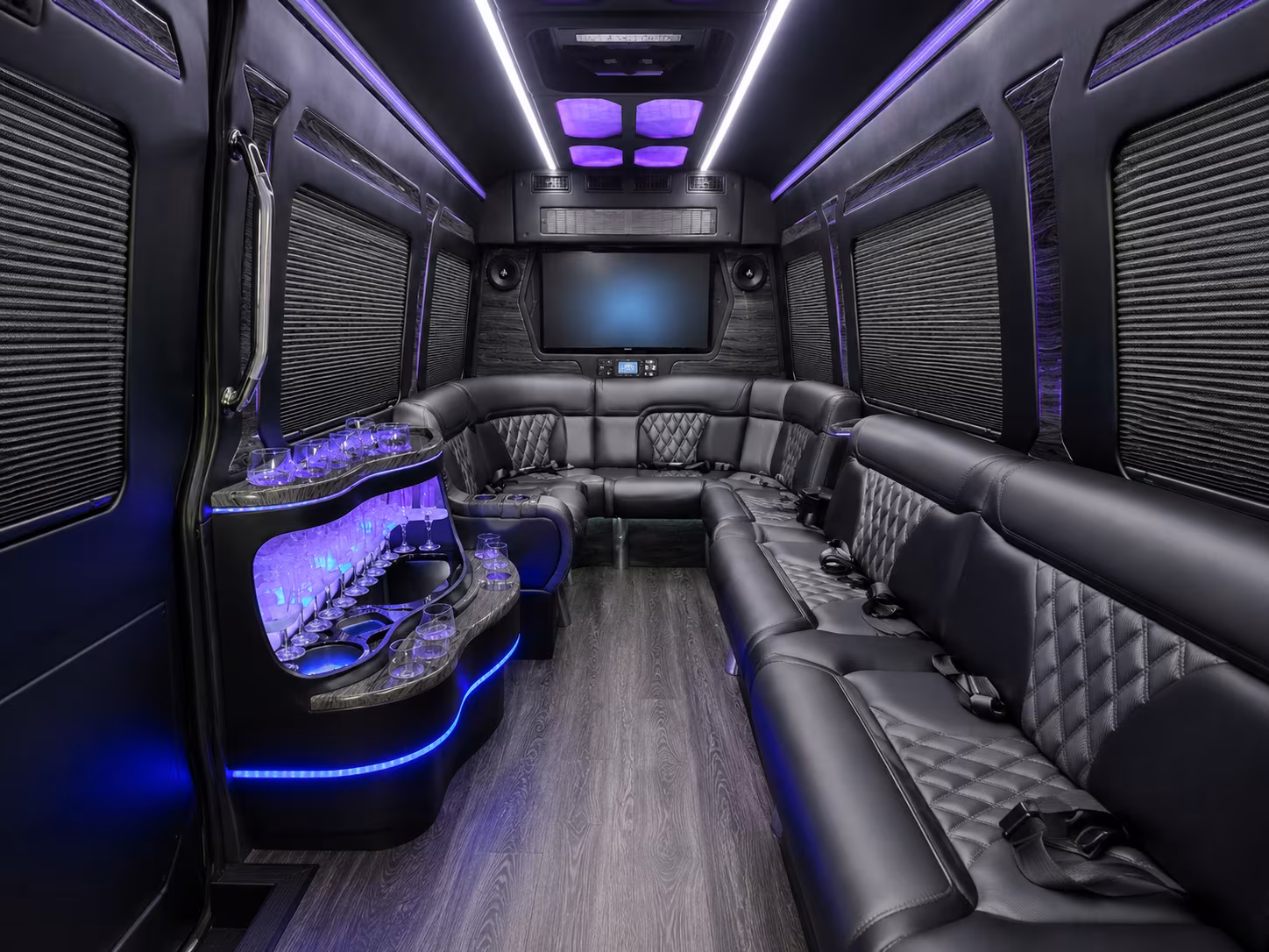 boise 30 passenger party bus interior