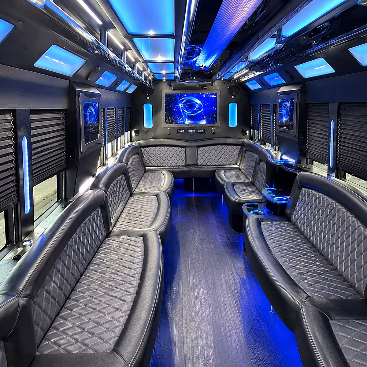 boise 50 passenger party bus interior