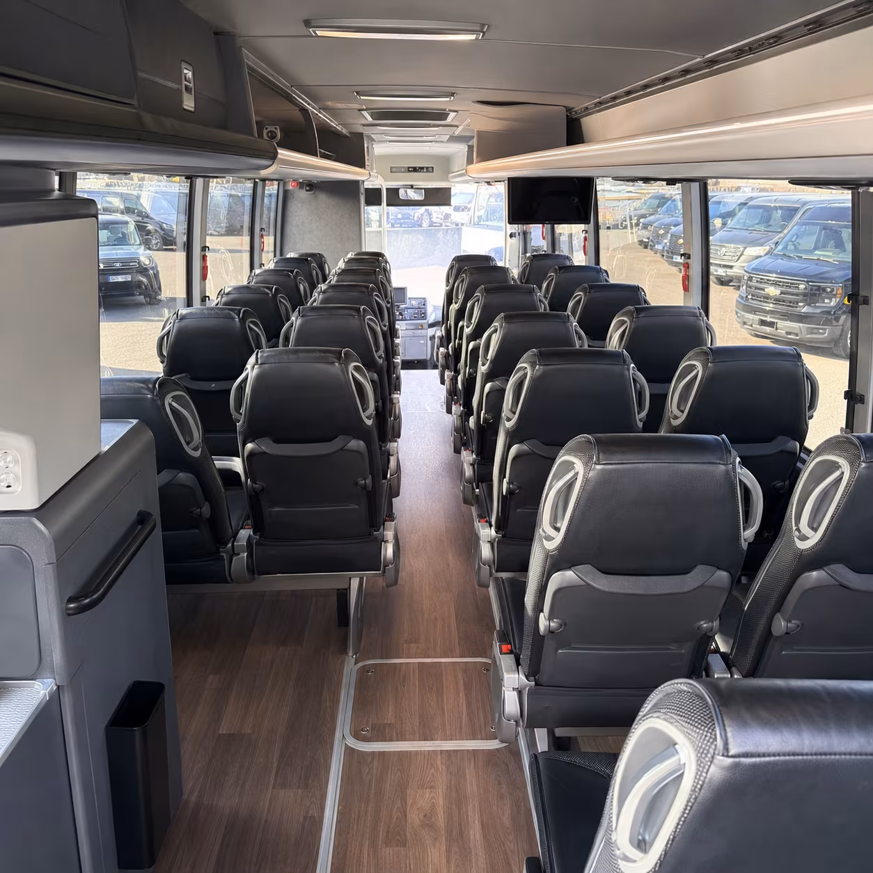 boise 56 passenger charter bus interior